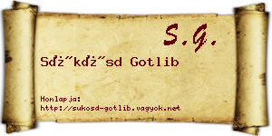 Sükösd Gotlib névjegykártya